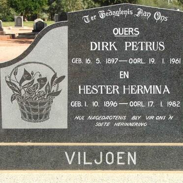 VILJOEN Dirk Petrus 1897-1961 &amp; Hester Hermina 1896-1982