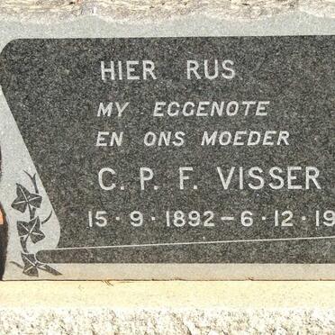 VISSER C.P.F. 1892-1961
