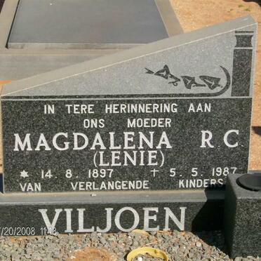 VILJOEN Magdalena R.C. 1897-1987