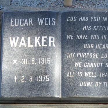 WALKER Edgar Weis 1916-1975