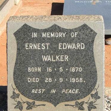 WALKER Ernest Edward 1870-1958 :: WALKER Maria Janetta 1935-1998
