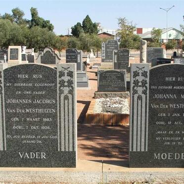 WESTHUIZEN Johannes Jacobus, van der 1883-1956 &amp; Johanna Maria 1890-1970