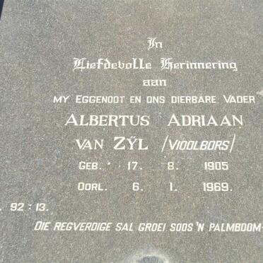 ZYL Albertus Adriaan, van 1905-1969
