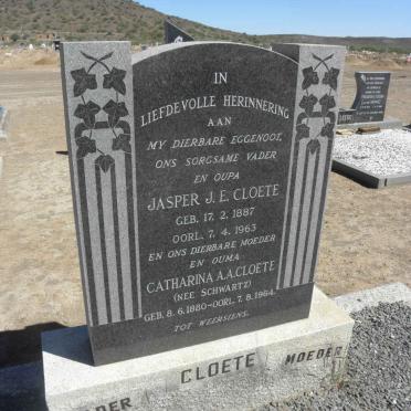 CLOETE Jasper J.E. 1887-1963 &amp; Catharina A.A. SCHWARTZ 1880-1964