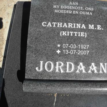 JORDAAN Catharina M.E. 1927-2007