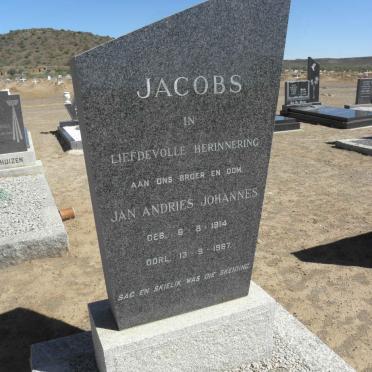 JACOBS Jan Andries Johannes 1914-1987