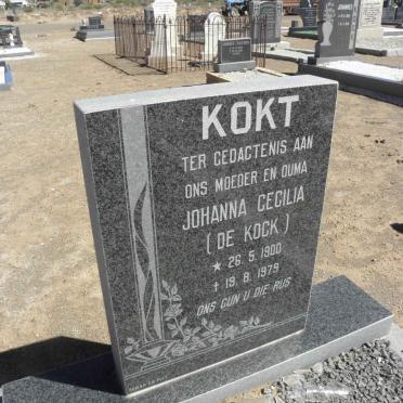 KOKT Johanna Cecilia nee DE KOCK 1900-1979