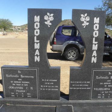 MOOLMAN Johannes C.R. 1903-1974 &amp; Wilhelmina Jacoba VAN WYK 1911-2000