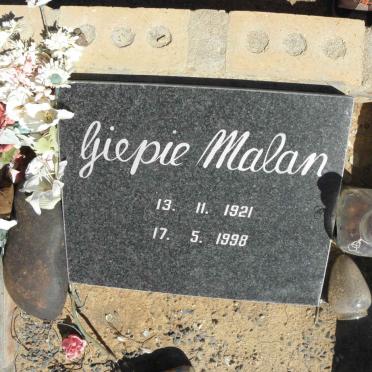 MALAN Giepie 1921-1998