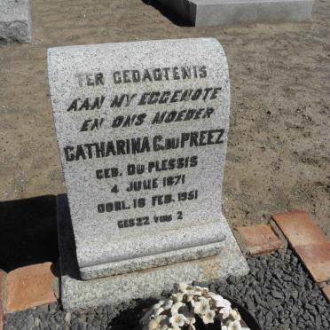 PREEZ Catharina C., du nee DU PLESSIS 1871-1951