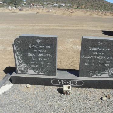 VISSER Johannes Gerhardus J. 1888-1975 &amp; Dina Johanna BENADE 1891-1979