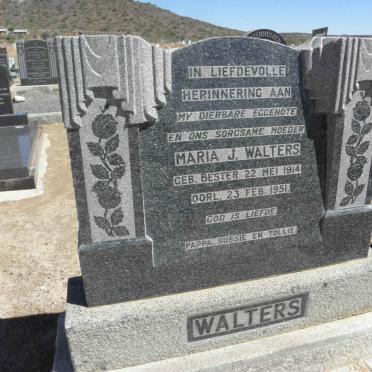 WALTERS Maria J. nee BESTER 1914-1951