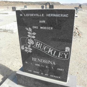 BUCKLEY Hendrina 1916-1987