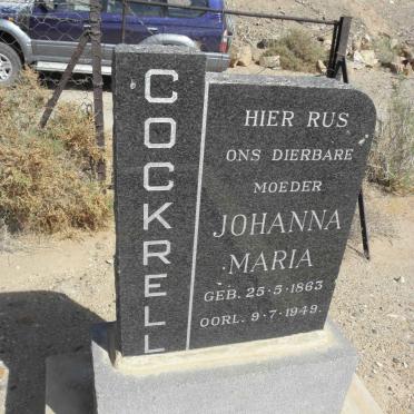 COCKRELL Johanna Maria 1863-1949