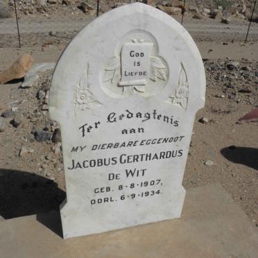WIT Jacobus Gerthardus, de 1907-1934