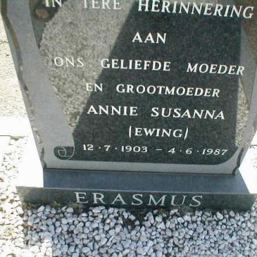 ERASMUS Annie Susanna nee EWING 1903-1987