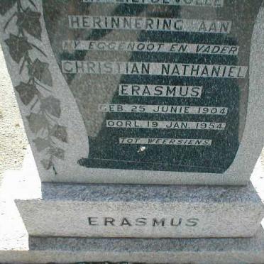 ERASMUS Christian Nathaniel 1904-1954