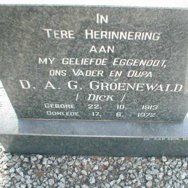 GROENEWALD D.A.G. 1913-1972