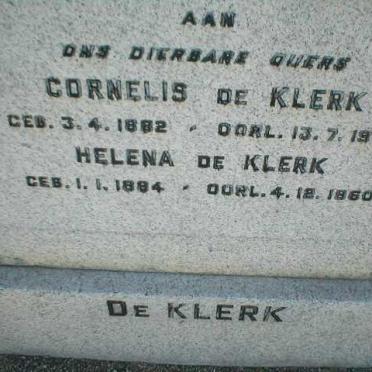 KLERK Cornelis, de 1882-1959 &amp; Helena 1884-1960