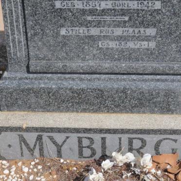 MYBURGH Pieter Abraham 1856-1889 &amp; VAN HEERDEN Johanna Christina Elizabeth nee JACOBS 1857-1942