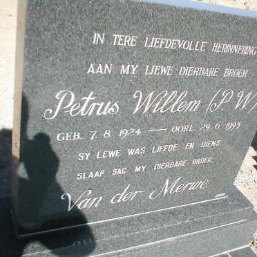 MERWE Petrus Willem, van der 1924-1995