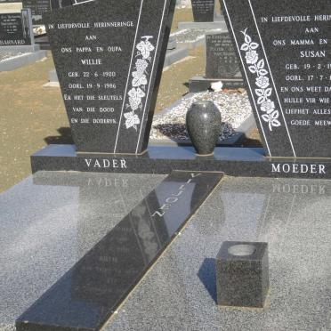 VILJOEN Willie 1920-1986 &amp; Susan 1920-1979