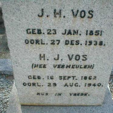 VOS J.H. 1851-1938 &amp; H.J. VERMEULEN 1862-1940