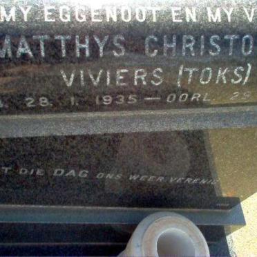 VIVIERS Matthys Christoffel 1935-197?