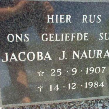 NAURATTEL Jacoba J. 1907-1984