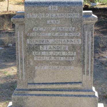 STANDER Hendrik Johannes 1893-1939