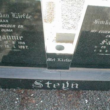 STEYN Faan 1910-1979 &amp; Hannie 1915-1987