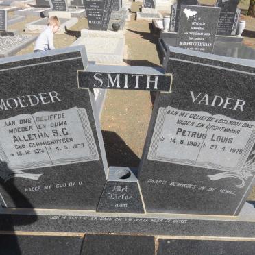 SMITH Petrus Louis 1907-1976 &amp; Alletha S.G. GERMISHUISEN 1913-1977