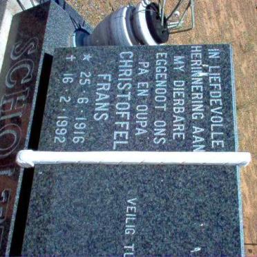 SCHOLTZ Christoffel Frans 1916-1922