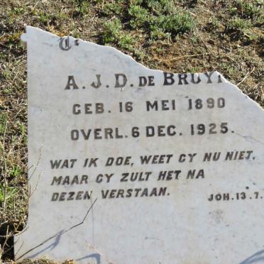 BRUYN A.J.D., de 1890-1925