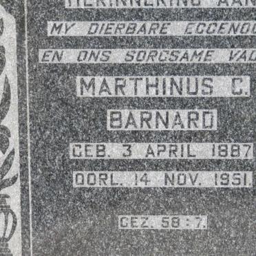 BARNARD Marthinus C. 1887-1951