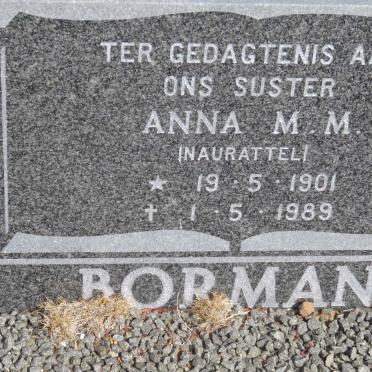 BORMAN Anna M.M. nee NAURATTEL 1901-1989