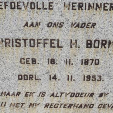 BORMAN Christoffel H. 1870-1953