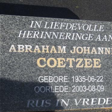 COETZEE Abraham Johannes 1935-2003