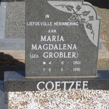 COETZEE Maria Magdalena nee GROBLER 1901-1991