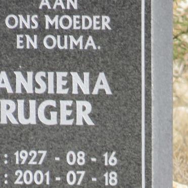 KRUGER Fransiena 1927-2001