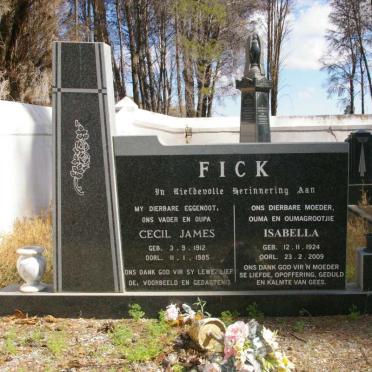 FICK Cecil James 1912-1985 &amp; Isabella 1924-2009