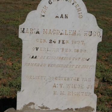 WIESE Maria Magdalena Hugo 1897-1898