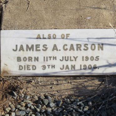 CARSON James A. 1905-1906