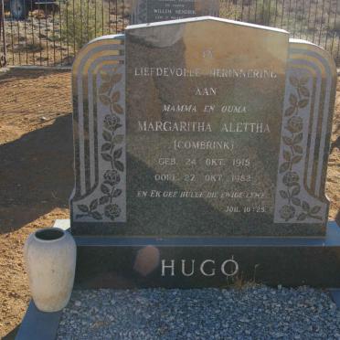 HUGO Margaritha Alettha nee COMBRINK 1915-1982