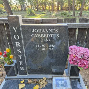 VORSTER Johannes Gysbertus 1933-2021