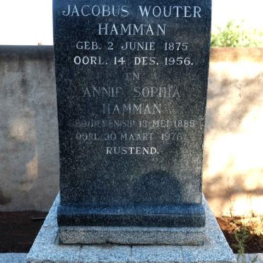 HAMMAN Jacobus Wouter 1875-1956 & Annie Sophia DEVENISH 1885-1976