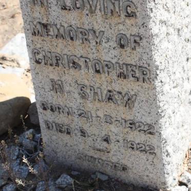 SHAW Christopher H. 1922-1922