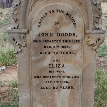 DODDS John -1894 &amp; Eliza -1896