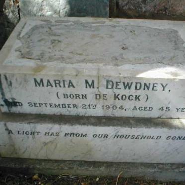 DEWDNEY Maria M. nee DE KOCK -1904