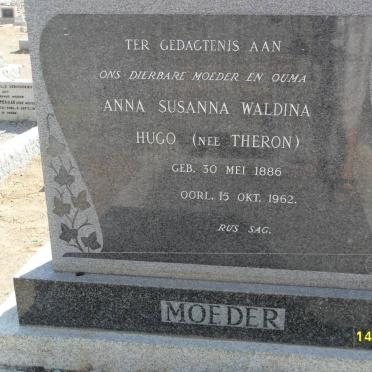 HUGO Anna Susanna Waldina nee THERON 1886-1962
